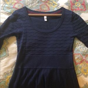 Textured Navy Xhilaration Dress